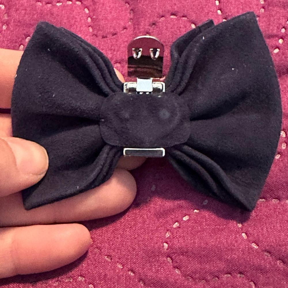 Navy blue velvet shoe clips from White House Black market brand new in packaging - Picture 4 of 5